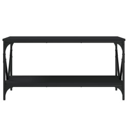 Table basse noir 90x50x45 cm bois d'ingénierie 