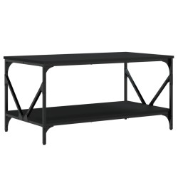 Table basse noir 90x50x45 cm bois d'ingénierie 
