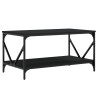 Table basse noir 90x50x45 cm bois d'ingénierie 