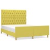 Cadre de lit sans matelas vert 140x200 cm tissu 