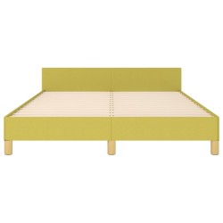 Cadre de lit sans matelas vert 140x200 cm tissu 