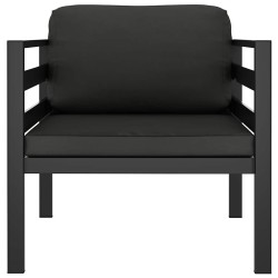 Canapé simple avec coussins Aluminium Anthracite  