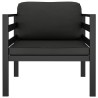 Canapé simple avec coussins Aluminium Anthracite  