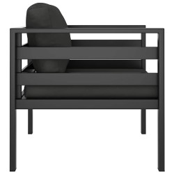 Canapé simple avec coussins Aluminium Anthracite  