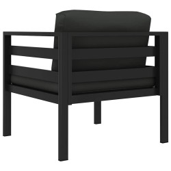 Canapé simple avec coussins Aluminium Anthracite  