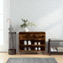 Armoire à chaussures Chêne fumé 70x36x60 cm Bois d'ingénierie 