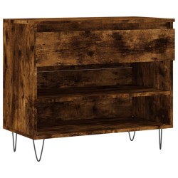 Armoire à chaussures Chêne fumé 70x36x60 cm Bois d'ingénierie 