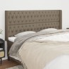 Tête de lit avec oreilles Taupe 203x16x118/128 cm Tissu 