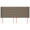 Tête de lit avec oreilles Taupe 203x16x118/128 cm Tissu 
