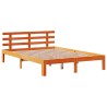 Cadre de lit avec tiroirs sans matelas cire marron 120x200 cm 