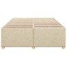 Cadre de lit sans matelas crème 140x200 cm tissu 