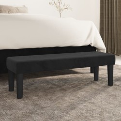 Banc Noir 100x30x30 cm Velours 