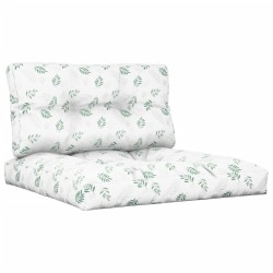 Coussins de palette lot de 2 motif de feuilles tissu 