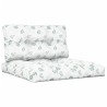 Coussins de palette lot de 2 motif de feuilles tissu 