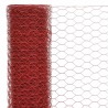 Grillage Acier avec revêtement en PVC 25x1,2 m Rouge 