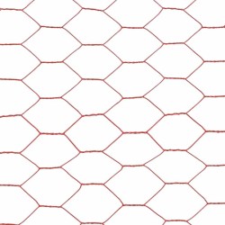 Grillage Acier avec revêtement en PVC 25x1,2 m Rouge 