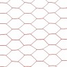 Grillage Acier avec revêtement en PVC 25x1,2 m Rouge 
