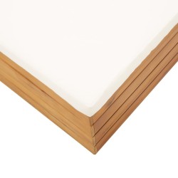 Table et repose-pied de jardin et coussin Bois d'acacia massif 