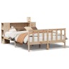 Lit bibliothèque sans matelas 120x190 cm bois de pin massif 