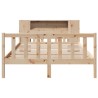 Lit bibliothèque sans matelas 120x190 cm bois de pin massif 