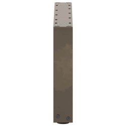 Pieds de table basse en U, 2 pièces, acier naturel, 50 x (30-31) cm 