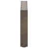 Pieds de table basse en U, 2 pièces, acier naturel, 50 x (30-31) cm 