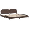Cadre de lit sans matelas marron 200x200 cm similicuir 