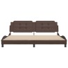 Cadre de lit sans matelas marron 200x200 cm similicuir 