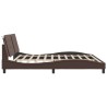 Cadre de lit sans matelas marron 200x200 cm similicuir 