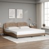 Cadre de lit sans matelas cappuccino 200x200 cm similicuir 