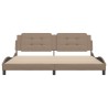 Cadre de lit sans matelas cappuccino 200x200 cm similicuir 