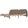 Cadre de lit sans matelas cappuccino 200x200 cm similicuir 