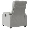 Fauteuil inclinable gris clair tissu microfibre 