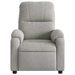 Fauteuil inclinable gris clair tissu microfibre 