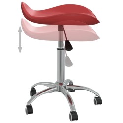 Chaise pivotante à dîner Rouge bordeaux Similicuir  