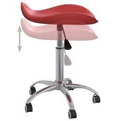 Chaise de bureau Rouge bordeaux Similicuir  
