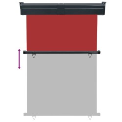Auvent latéral de balcon 125x250 cm Rouge 