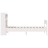 Lit bibliothèque sans matelas blanc 75x190cm bois de pin massif 