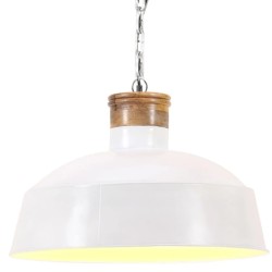 Lampe suspendue industrielle 32 cm Blanc E27 