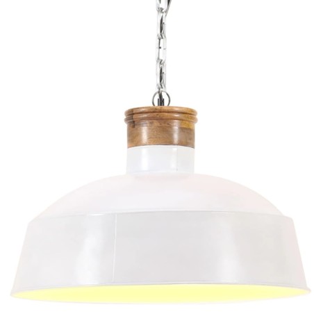 Lampe suspendue industrielle 32 cm Blanc E27 