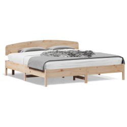 Cadre de lit sans matelas 200x200 cm bois massif de pin 