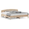 Cadre de lit sans matelas 200x200 cm bois massif de pin 
