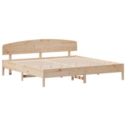 Cadre de lit sans matelas 200x200 cm bois massif de pin 