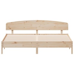 Cadre de lit sans matelas 200x200 cm bois massif de pin 