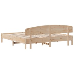Cadre de lit sans matelas 200x200 cm bois massif de pin 