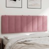 Coussin de tête de lit rose 140 cm velours 