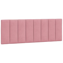 Coussin de tête de lit rose 140 cm velours 