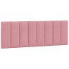 Coussin de tête de lit rose 140 cm velours 