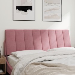 Coussin de tête de lit rose 140 cm velours 