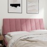 Coussin de tête de lit rose 140 cm velours 